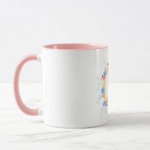 Add your logo name here blue red stripes art desig mug
