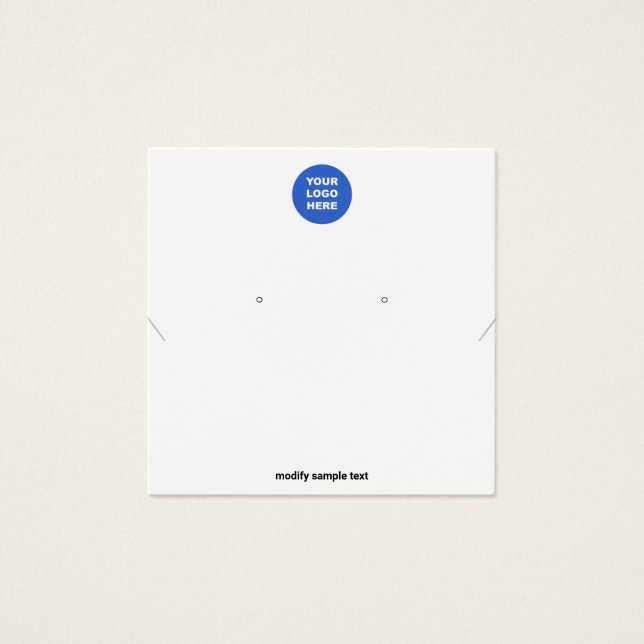Add Your Logo Necklace and Earring Display Card (Front)