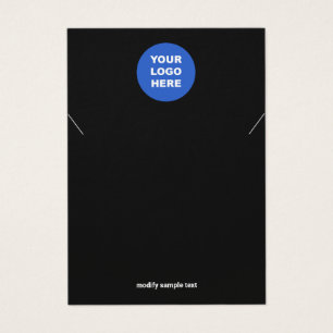 Add Your Logo Necklace Black Display Card
