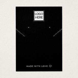 Add Your Logo Necklace chic Earrings Display Card 