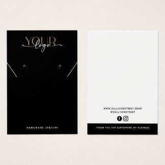 Add Your Logo Necklace Earrings Display Card