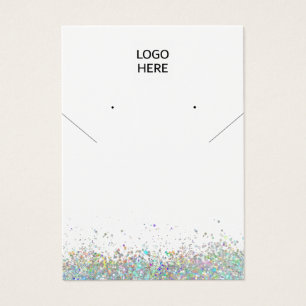 Add Your Logo Necklace Earrings Display Card 