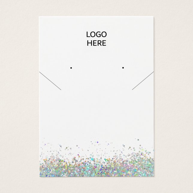 Add Your Logo Necklace Earrings Display Card  (Front)