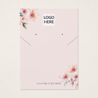 Add Your Logo Necklace Earrings Display Card