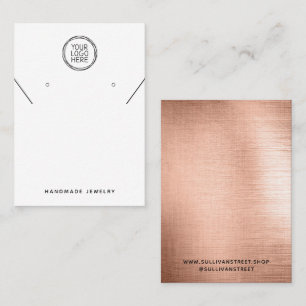 Add Your Logo Necklace Earrings Display Card