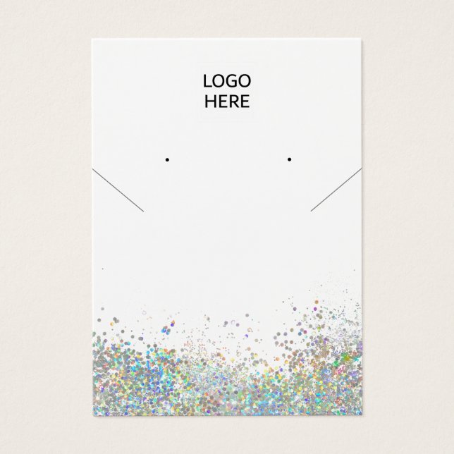 Add Your Logo Necklace Earrings Display Card (Front)