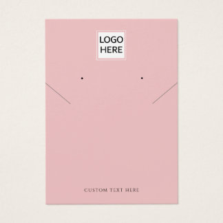 Add Your Logo Necklace Earrings Display Card (Edit