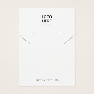Add Your Logo Necklace Earrings Display Card (Edit
