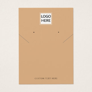 Add Your Logo Necklace Earrings Display Card (Edit