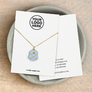 Add Your Logo Necklace Jewelry Display Card