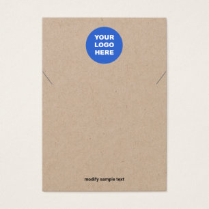 Add Your Logo Necklace Kraft Display Card