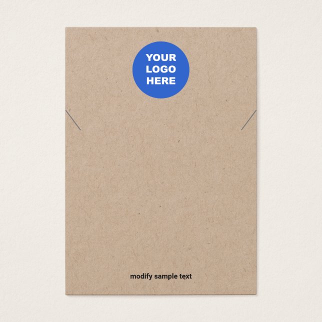 Add Your Logo Necklace  Kraft Display Card (Front)