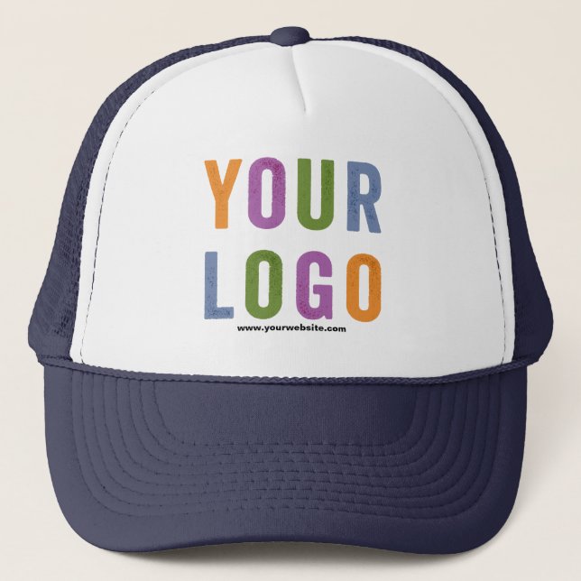 Add Your Logo, No Minimum Promotional Logo Trucker Hat (Front)