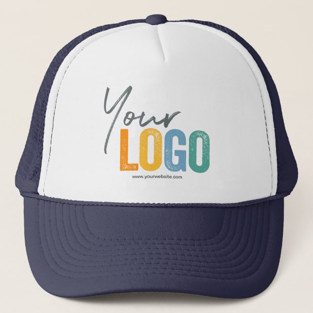Add Your Logo, No Minimum Promotional Logo Trucker Hat (Front)