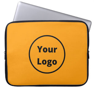 Add your logo orange laptop sleeve