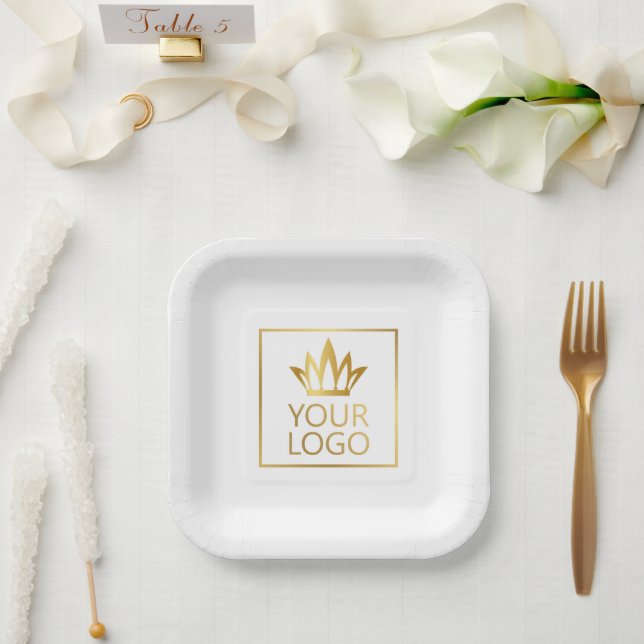 Add Your Logo Paper Plate (Wedding)