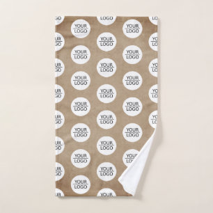Add your Logo Pattern Rustic Company Promotion  Hand Towel