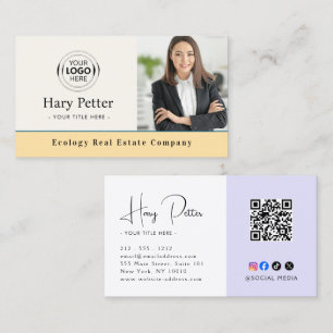 Add Your Logo & Photo Agent Business Card