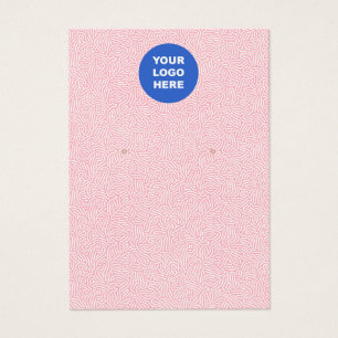 Add Your Logo  Pink Pattern Earring Display Card