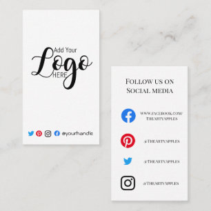 ADD YOUR LOGO product order insert card simple