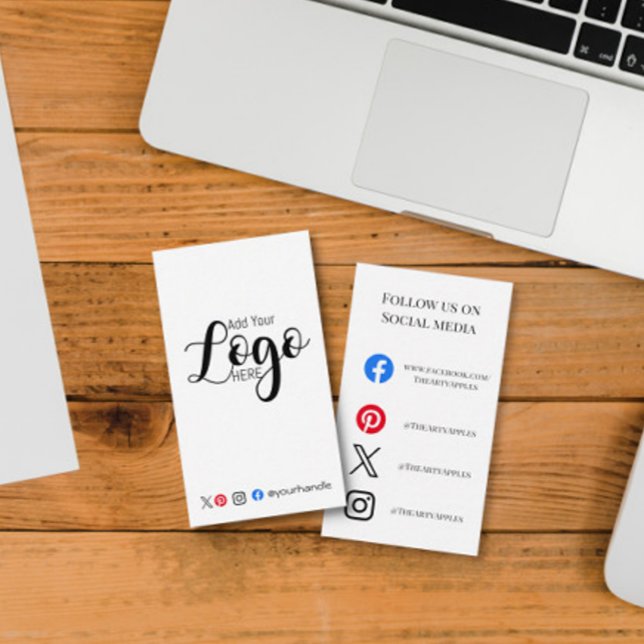 ADD YOUR LOGO product order insert card simple (Creator Uploaded)