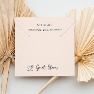 Add Your Logo Product Packaging Necklace Holder Square Business Card