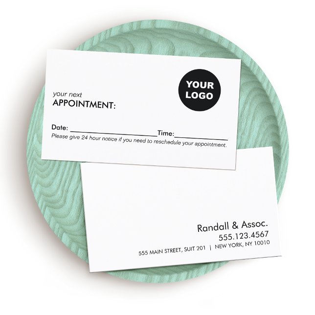 Add Your Logo Professional Appointment Card (Creator Uploaded)