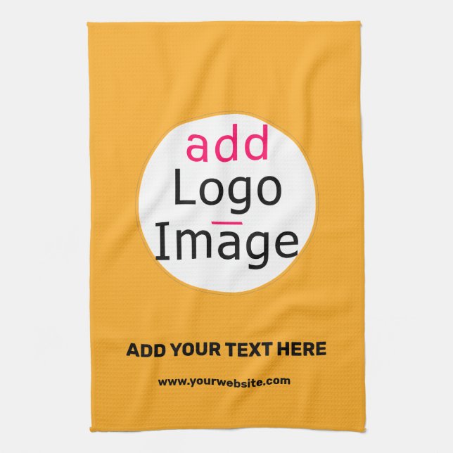 Add Your Logo Promo Customisable Macaroni & Cheese Tea Towel (Vertical)