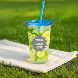 Add Your Logo   Promo Tumbler with Lid and Straw