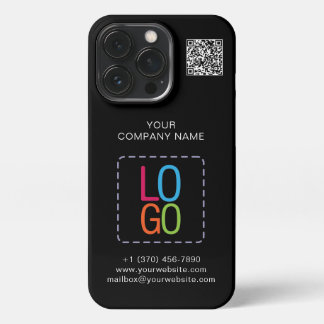 Add Your Logo QR Code Black and White Personalise  iPhone 13 Pro Case