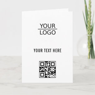 Add your Logo QR Code Custom Text Promotion Card