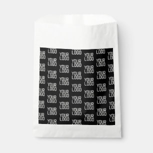 Add Your Logo Repeating Pattern Editable Template Favour Bags