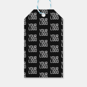 Add Your Logo Repeating Pattern Editable Template Gift Tags
