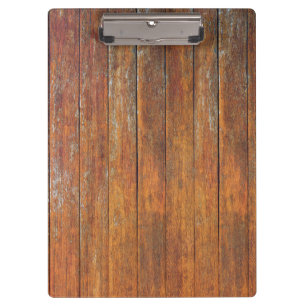 Add your logo rustic barn wood clipboard
