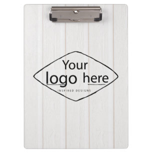 Add your logo rustic barn wood clipboard