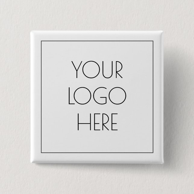 Add Your Logo Simple  15 Cm Square Badge (Front)