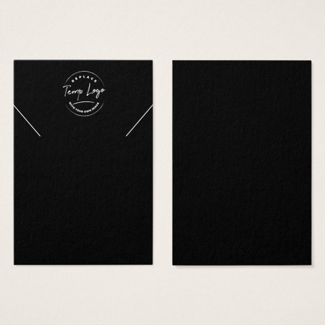 Add Your Logo Simple Black Earring Holder Display (Front & Back)