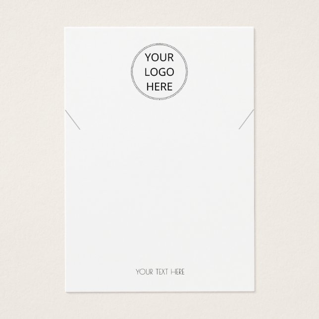 Add Your Logo Simple Necklace Jewellery Display Ca (Front)