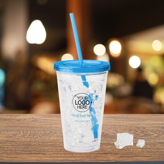 Add Your Logo Simple Typography  Acrylic Tumbler (Add Your Logo Simple Typography Acrylic Tumbler)