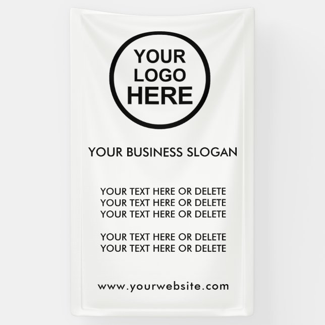 Add Your Logo Slogan And Text Promotional  Banner (Vertical)