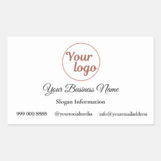 Add Your Logo & Slogan Small Business Sticker