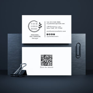 Add Your Logo Social Media QR Code Corporate Business Card