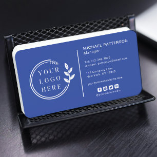 Add Your Logo Social Media QR Code Corporate Business Card