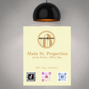 Add Your Logo Social Media Scan Codes  Poster