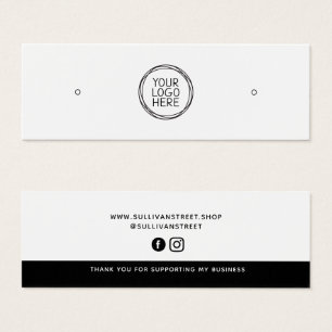 Add Your Logo Social Media Stud Earrings Holder