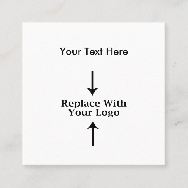 Add Your Logo Square Business Card (Front)