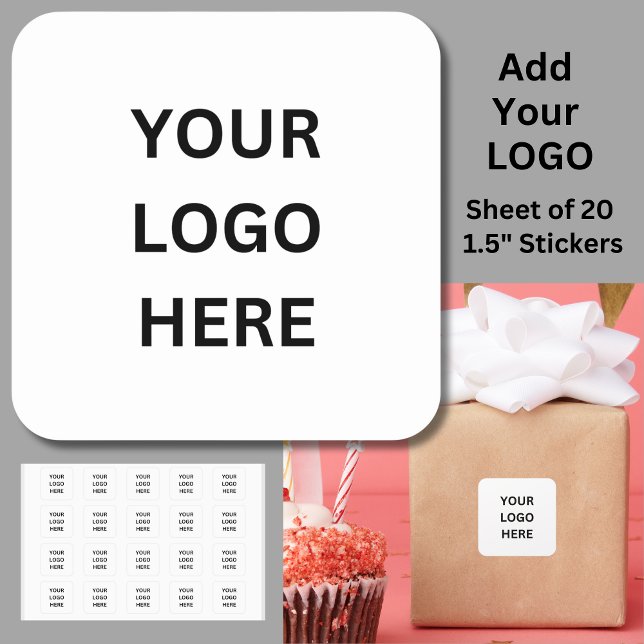 Add Your Logo, Square Sticker (Creator Uploaded)