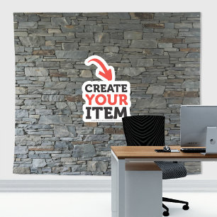 Add your logo Stone Slates Zoom Backdrop Cornish Tapestry