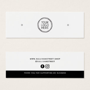 Add Your Logo Stud Earrings Display Card