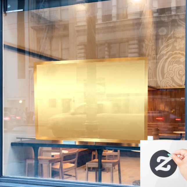 Add Your Logo Text Blank Background Extra Large XL Window Cling (Cafe Window)